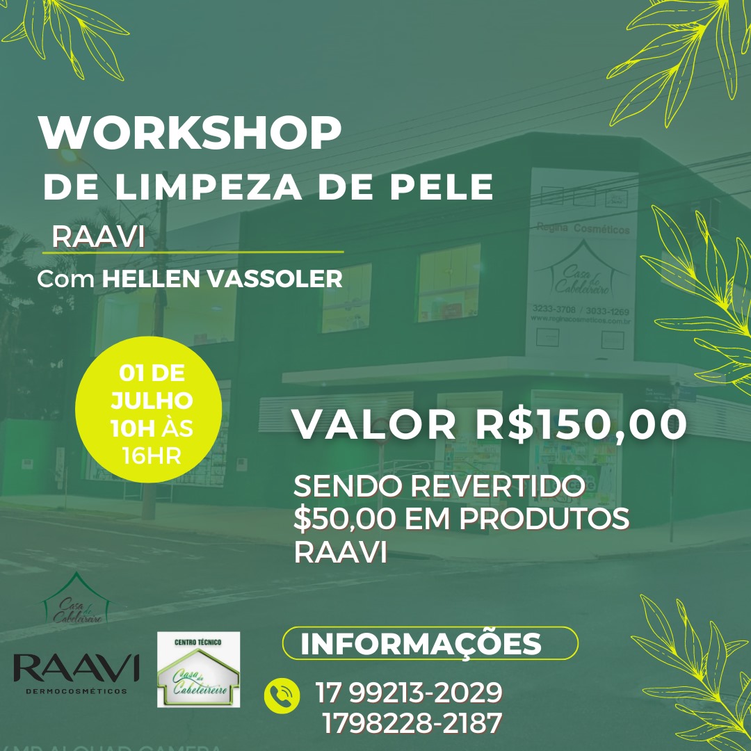 Workshop Limpeza de Pele